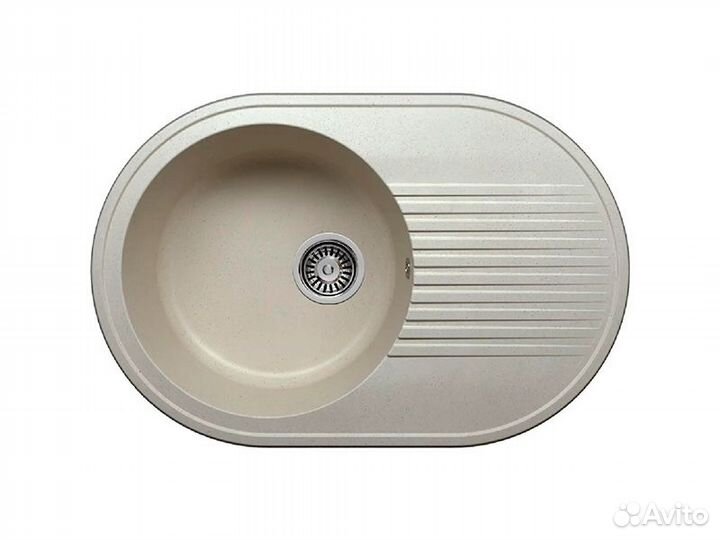 Снят/пр) Мойка Polygran F-16 №14 овал, серый