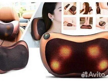 Массажная подушка массажер для спины шеи плеч