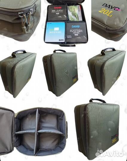 Сумка рыболовная для карповых катушек dayo на 4 отделения