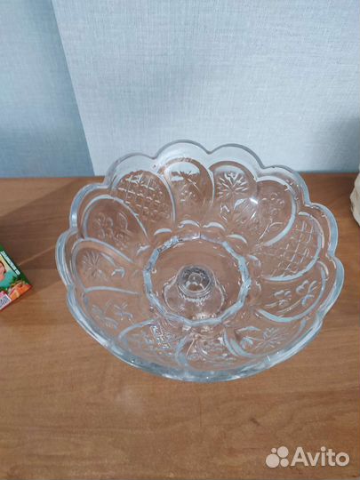 Ваза для фруктов хрусталь