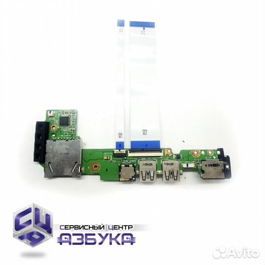Плата USB Asus Eee PC 1011PX картридер разъем LAN