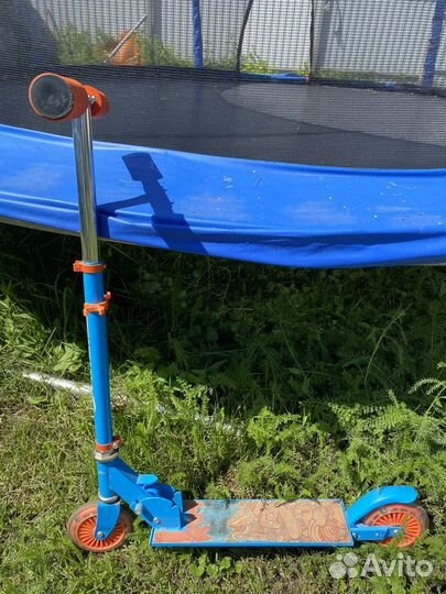 Самокат двухколесный, со светящимися колёсами