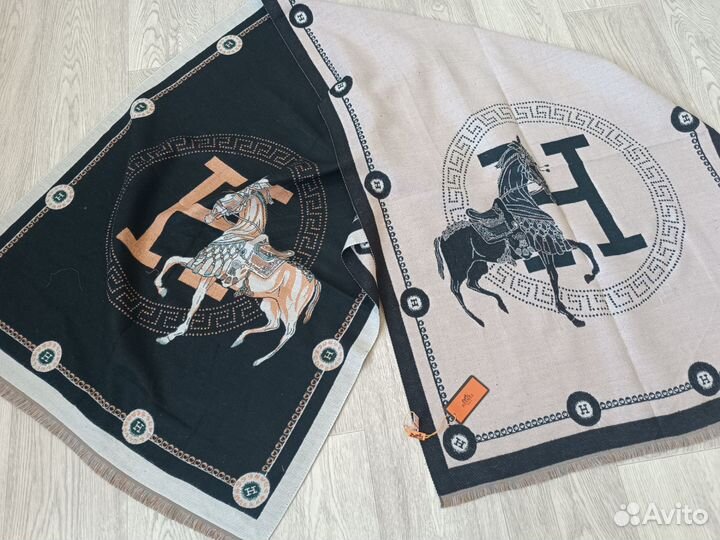Теплый палантин Кашемир Hermes 6 цветов