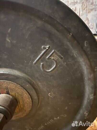 Гриф с блинами