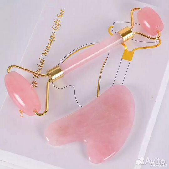 Кварцевый роллер и скребок Гуаша