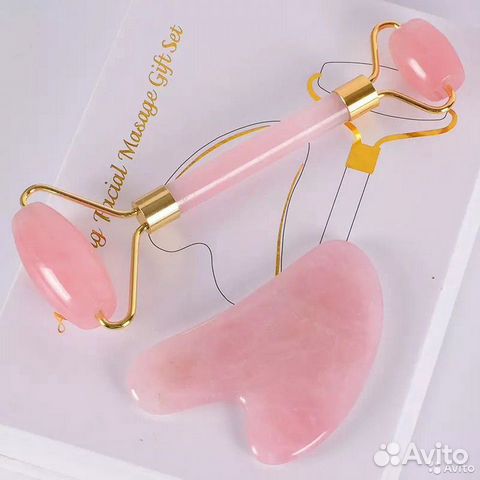 Кварцевый роллер и скребок Гуаша