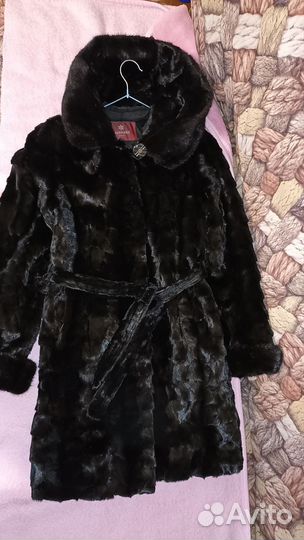 Шуба норковая с капюшоном 42 44