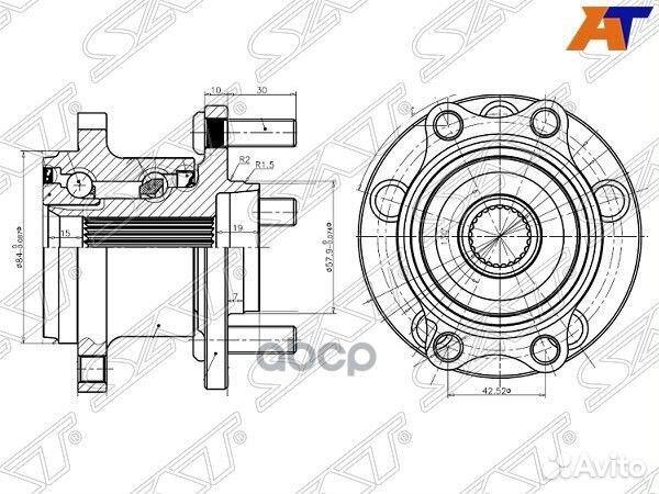 Ступичный узел задн. subaru legacy/outback BL/B