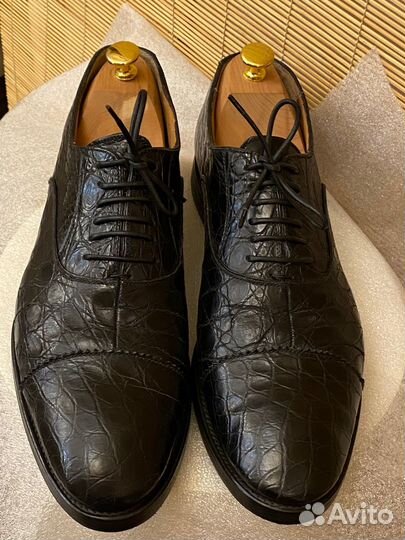 Ботинки Gucci из кожи крокодила р.44.5 оригинал