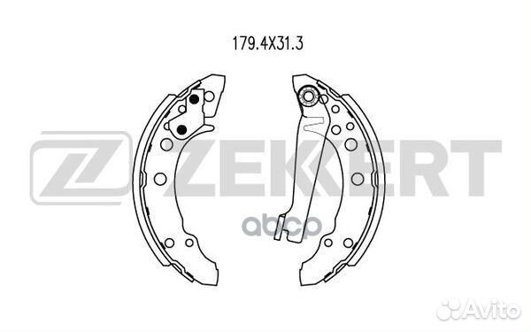 Колодки торм. бараб. задн. Audi 80 III 78- A2