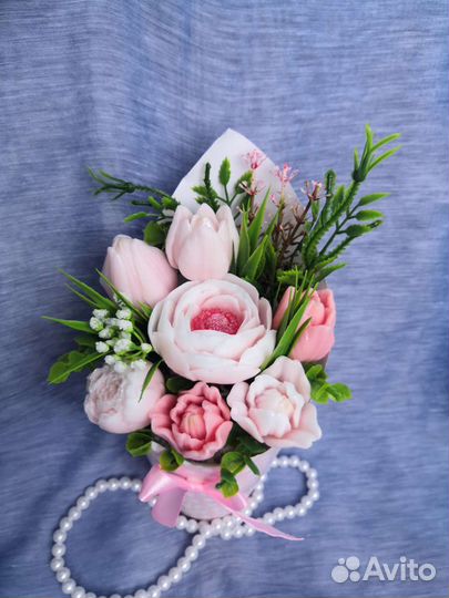 Букет из мыльных цветов