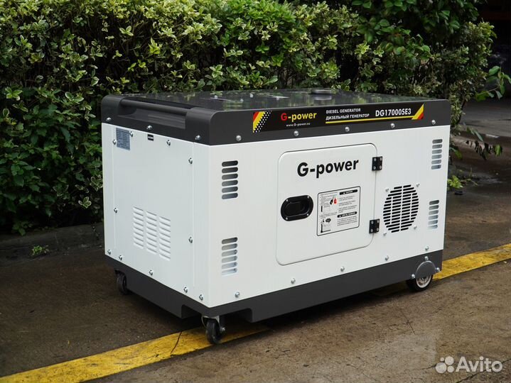 Генератор дизельный 14 kW G-power DG17000SE3 три ф