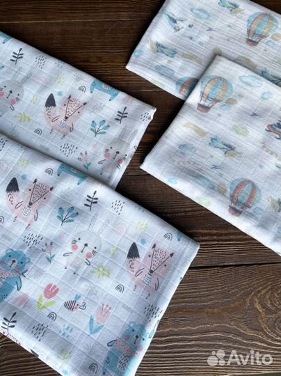 Муслиновые пеленки 4 шт