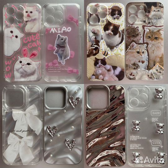 Чехол на iPhone 14 pro max y2k милый с котиками