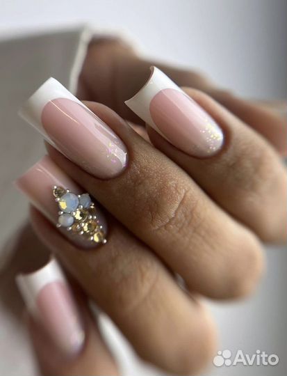 Гель-лак,наращивание,арочки,выкладной френч