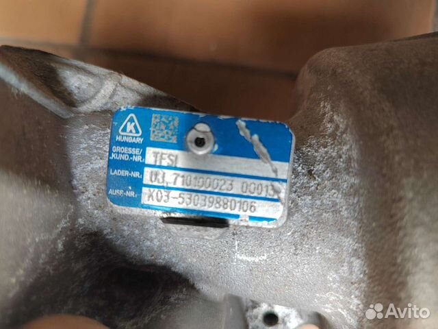 Турбина, картридж к03 2.0 tfsi 200л.с ауди а4б7