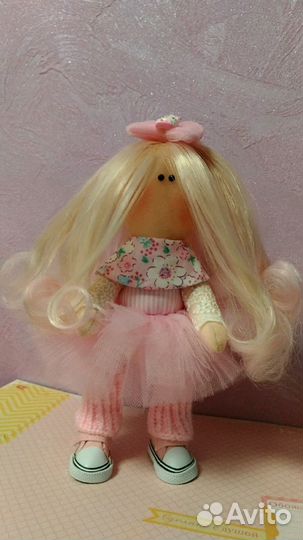 Кукла ручной работы,текстильная