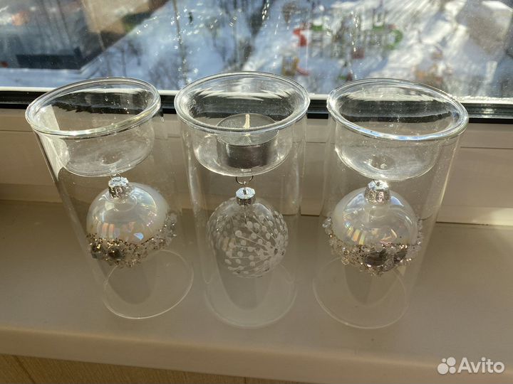 Подсвечники - стекло