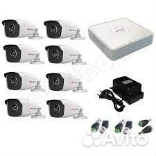 Комплект HiWatch на 8 камер со звуком / full HD