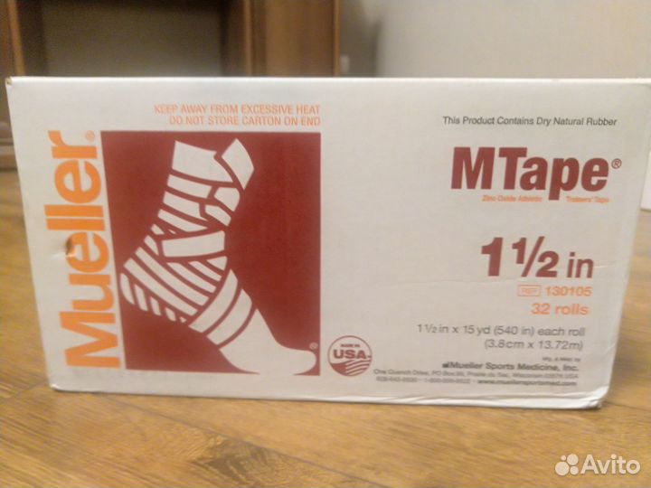 Тейп 100% хлопок Mueller 130106 M Tape 5 см х 13,7