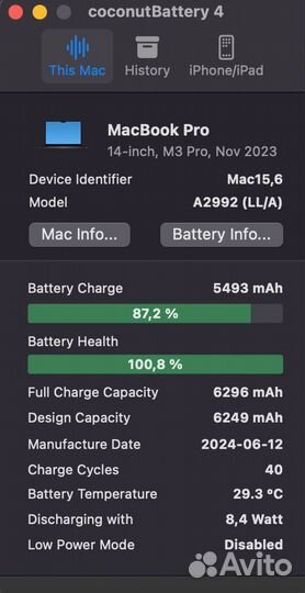 Macbook Pro 14 m3pro 18 512