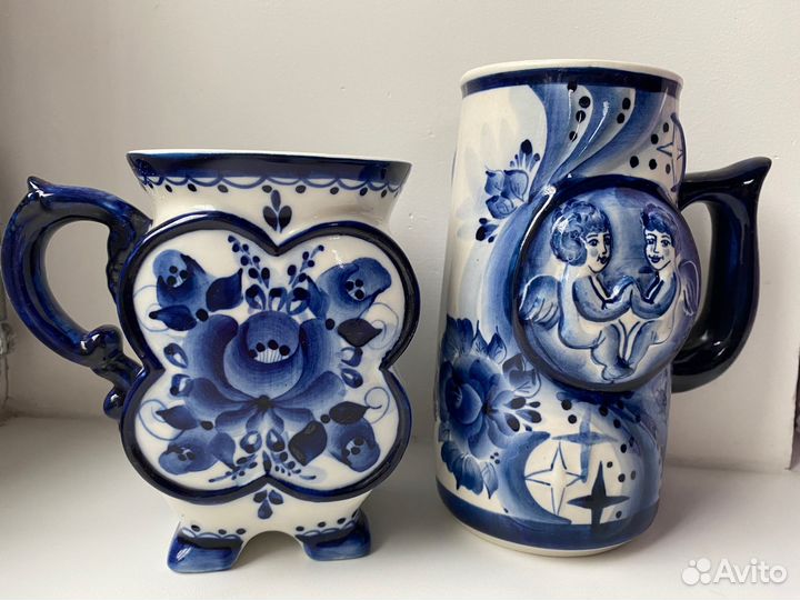 Гжель посуда и предметы интерьера