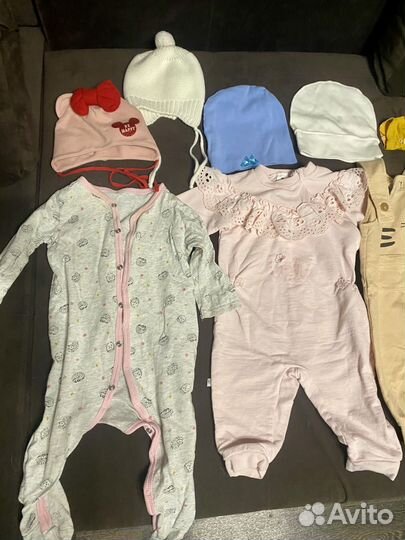 Пакет вещей на девочку 62 68 слипы костюм