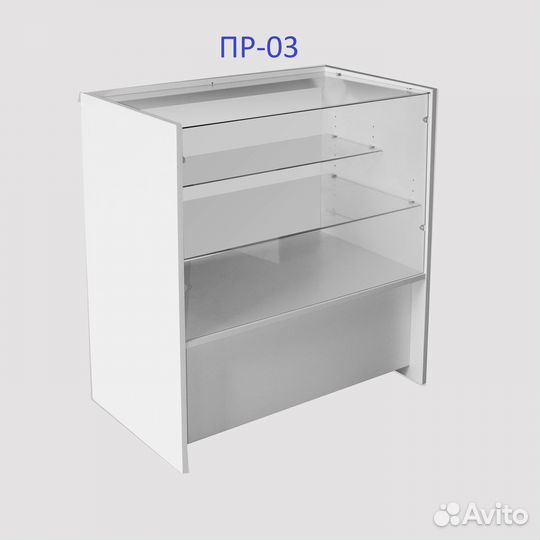 Прилавок рабочий, прилавок кассовый, остекленный