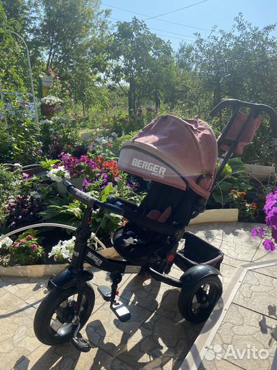 Велосипед-коляска с родительской ручкой