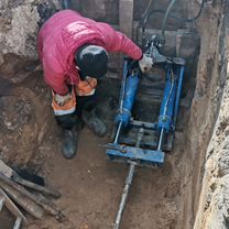 ГНБ прокол под дорогой мини установкой, Кашира