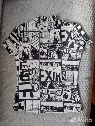 Футболка женская с принтом комикс 42 44 S