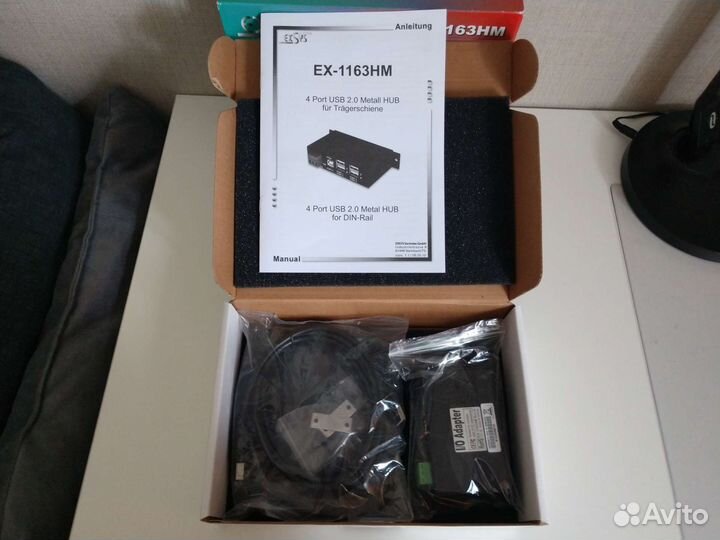 Exsys Промышленный хаб USB 2.0 4x