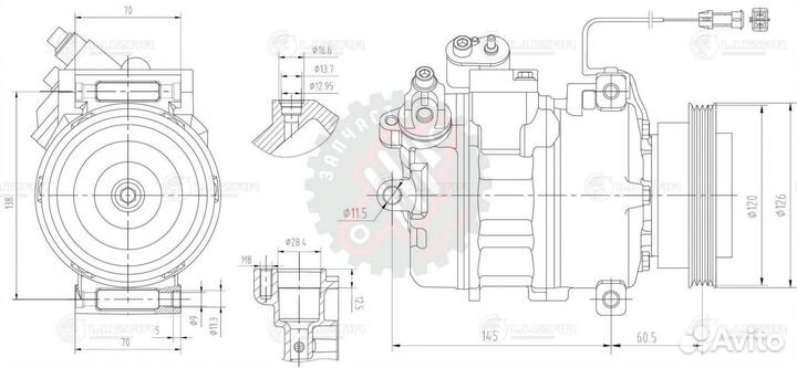 Компрессор кондиционера для автомобилей A4 (B5) (9