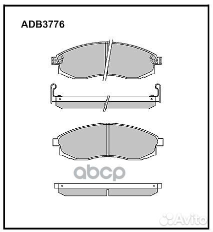 #тормозные колодки дисковые ADB3776 allied nippon