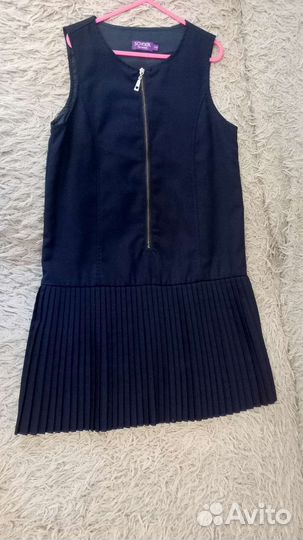 Школьная форма синяя, 2 шт, 134-140 рост