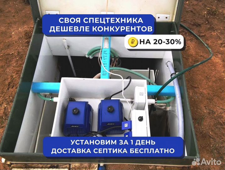 Септик под ключ - монтаж за 1 день + гарантия