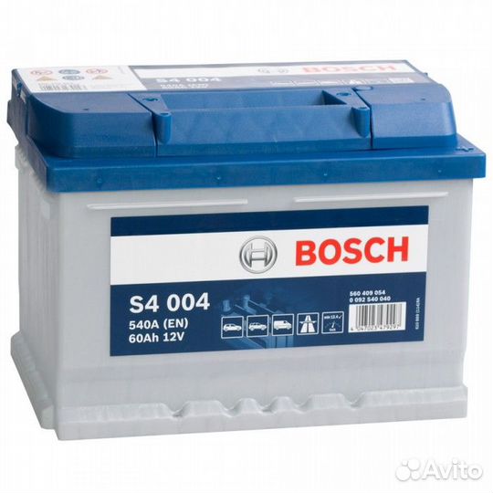 Аккумулятор Bosch S4 004 (60R) обр. пол. 60 Ач