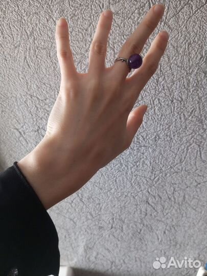 Аметист кольцо