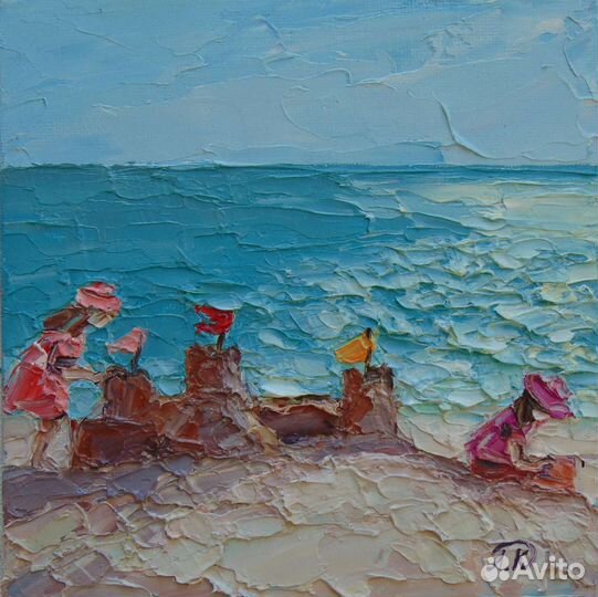 Картины маслом пейзаж море маяк горы яхты импасто