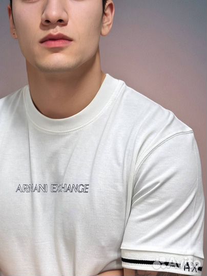 Футболка Armani белая мужская