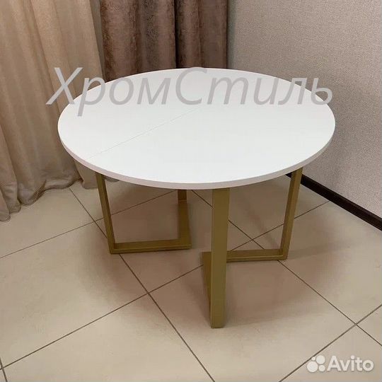 Круглый кухонный раздвижной стол 