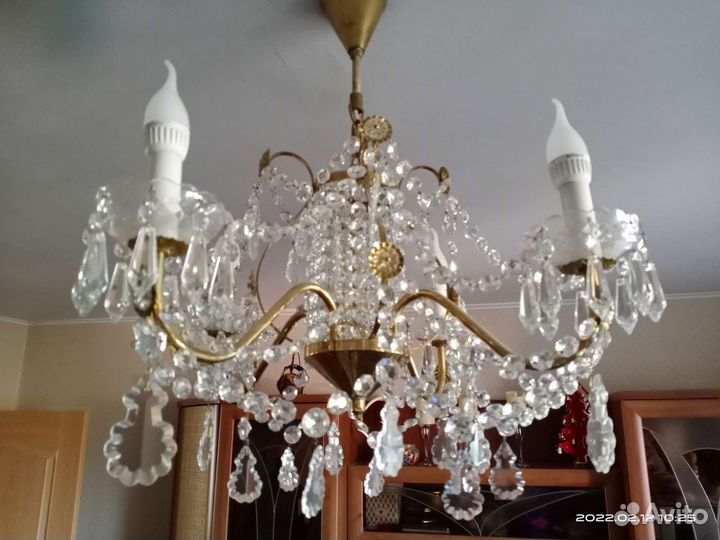 Люстра хрустальная чехословакия