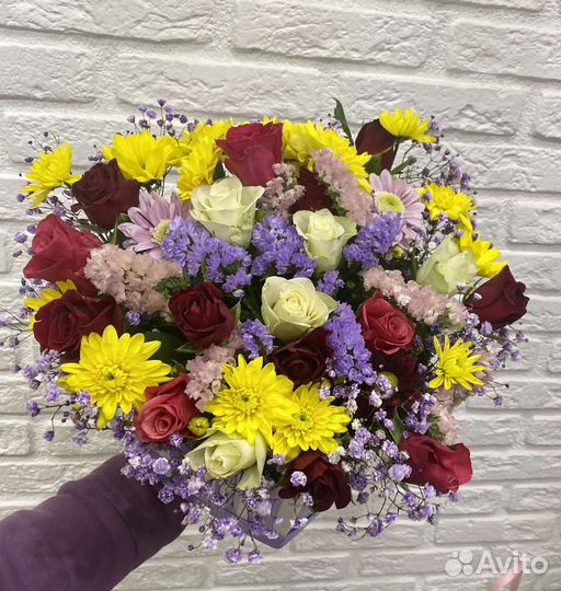 Цветы, Букеты, роза, хризантема, доставка