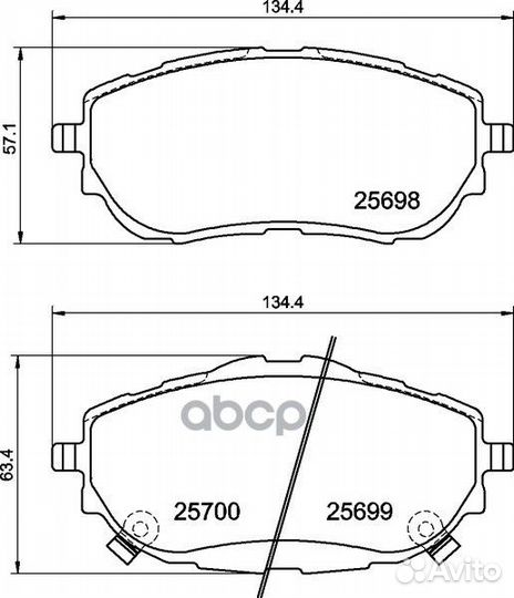 Колодки тормозные дисковые перед NP1116 NIS