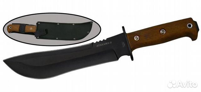 Большой нож нокс Атакама-2 сталь У8 чёрный