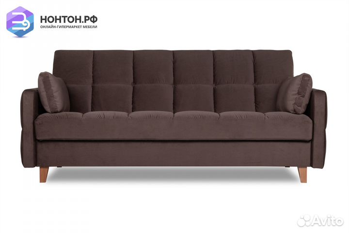 Диван книжка Ригдом коричневый