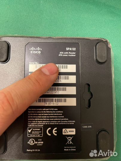 Адаптер для VoIP-телефонии Cisco SPA122