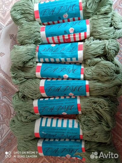 Нитки вязальные х/б СССР, спицы