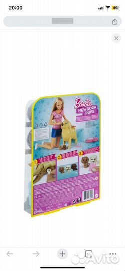 Игровой набор Барби с собакой и щенками