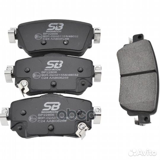 Колодки тормозные дисковые задние BP22806 SB Na